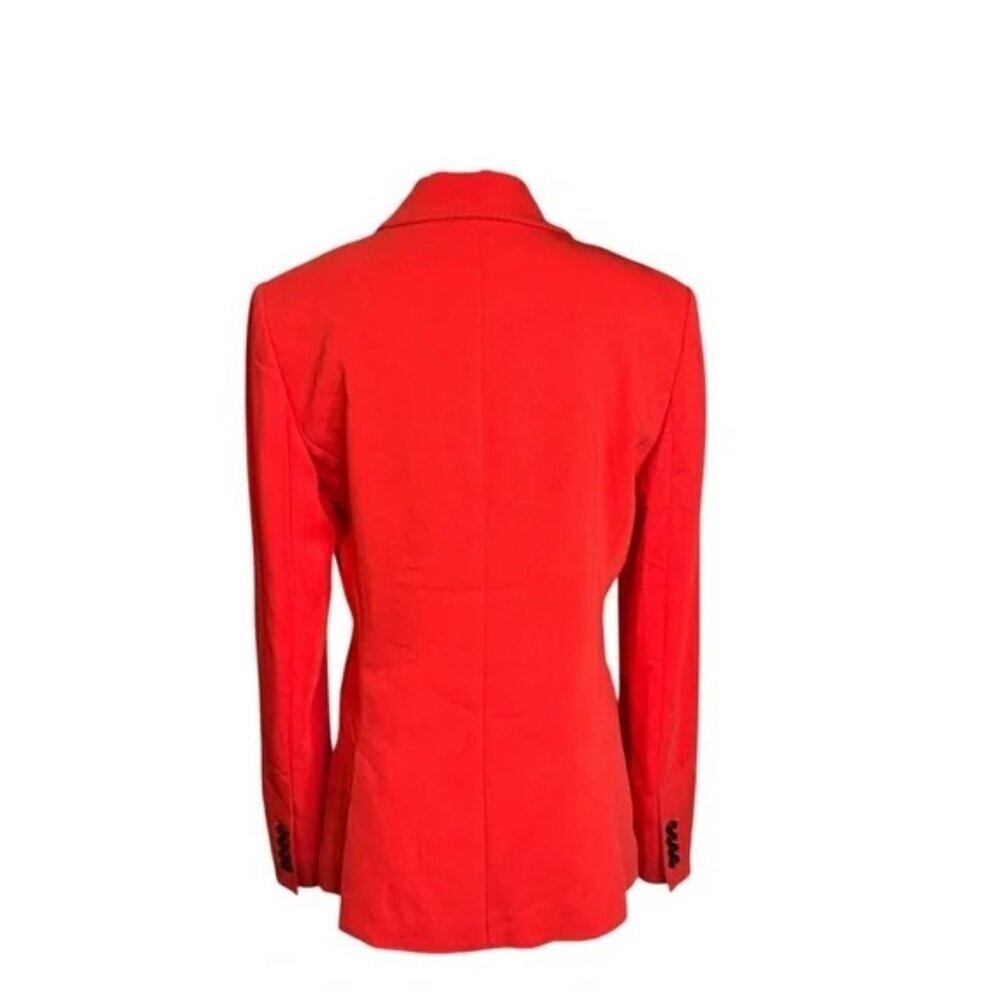 DONNA KARAN New York Women's double-breasted blazer Poppy Orange Sz Small Sz 6 - Picture 8 of 8